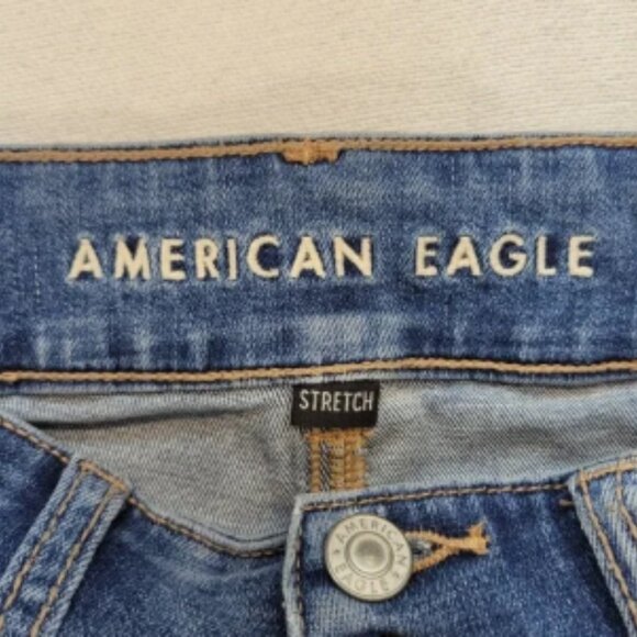 American Eagle Jeans Womens 6 Short Artist Flare High Rise Medium Wash Denim - Picture 7 of 8